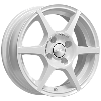 Литые диски ЯГУАР (КЛ147) 5.500xR14 4x100 DIA67.1 ET38 алмаз-белый для Volkswagen Polo