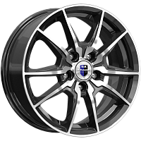 Литые диски Адамар (КС886) 6.500xR16 5x114.3 DIA67.1 ET45 алмаз черный для KIA Sportage