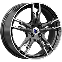 Литые диски Солар (КС875) 7.000xR17 4x114.3 DIA67.1 ET40 алмаз черный SK для Honda Cr-V