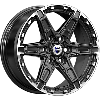 Литые диски Дистрикт (КС1159) 8.000xR18 6x139.7 DIA67.1 ET35 черный бриллиант для Mitsubishi