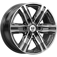 Литые диски R8 (КС1174) 7.500xR17 6x114.3 DIA66.1 ET45 алмаз черный для Oting