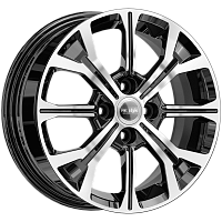 Литые диски КС945 (15_Rio FB_FL) (КС945) 6.000xR15 4x100 DIA54.1 ET46 алмаз черный для Hyundai Solaris