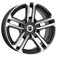 Литые диски Палладика (КС591М) 7.000xR16 5x139.7 DIA110.1 ET5 алмаз черный для Lada Lada  4x4 5-Door