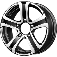 Литые диски Хафпайп (КС683) 6.000xR16 5x139.7 DIA98.2 ET40 Блэк Джек для Lada Niva