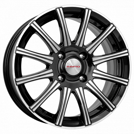 Сиеста (КС477) 5.000xR13 4x100 DIA67.1 ET35 алмаз черный Сиеста (КС477) 5.000xR13 4x100 DIA67.1 ET35 алмаз черный