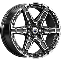 Литые диски Дистрикт (КС1159) 8.000xR18 6x139.7 DIA67.1 ET35 алмаз черный для Mitsubishi