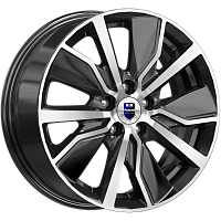 Литые диски Гамбит (КС961) 6.500xR16 5x112 DIA57.1 ET46 алмаз черный для Volkswagen Golf